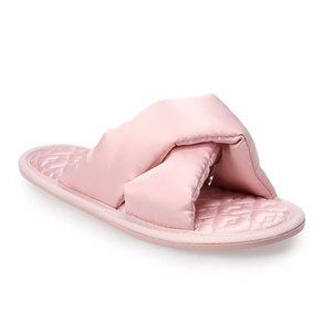 LC Lauren Conrad Women's Satin Crisscross Slide Slippers W 8